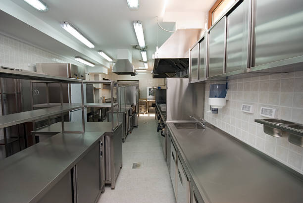 Commercial kitchen after hood cleaning services