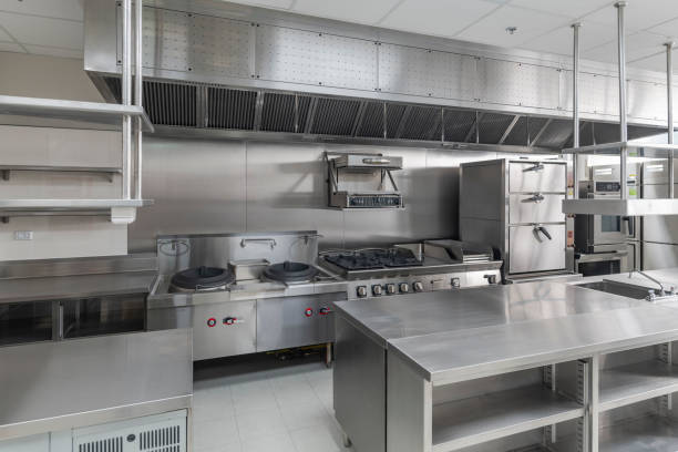 Spotless Industrial kitchen after Hood cleaning services